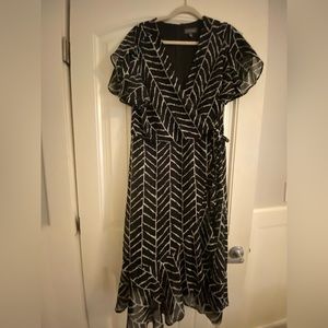 High to low black dress